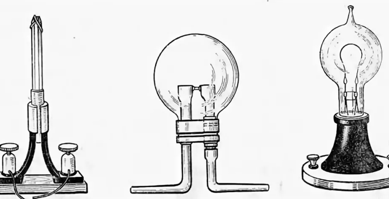 например, схематичное сравнение "электрической свечи", лампы накаливания и современной LED-лампы. Это поможет визуально подчеркнуть эволюцию технологии.